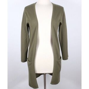 Ralph Lauren Black Label cardigan sz M 100% cashmere sweater moss green long